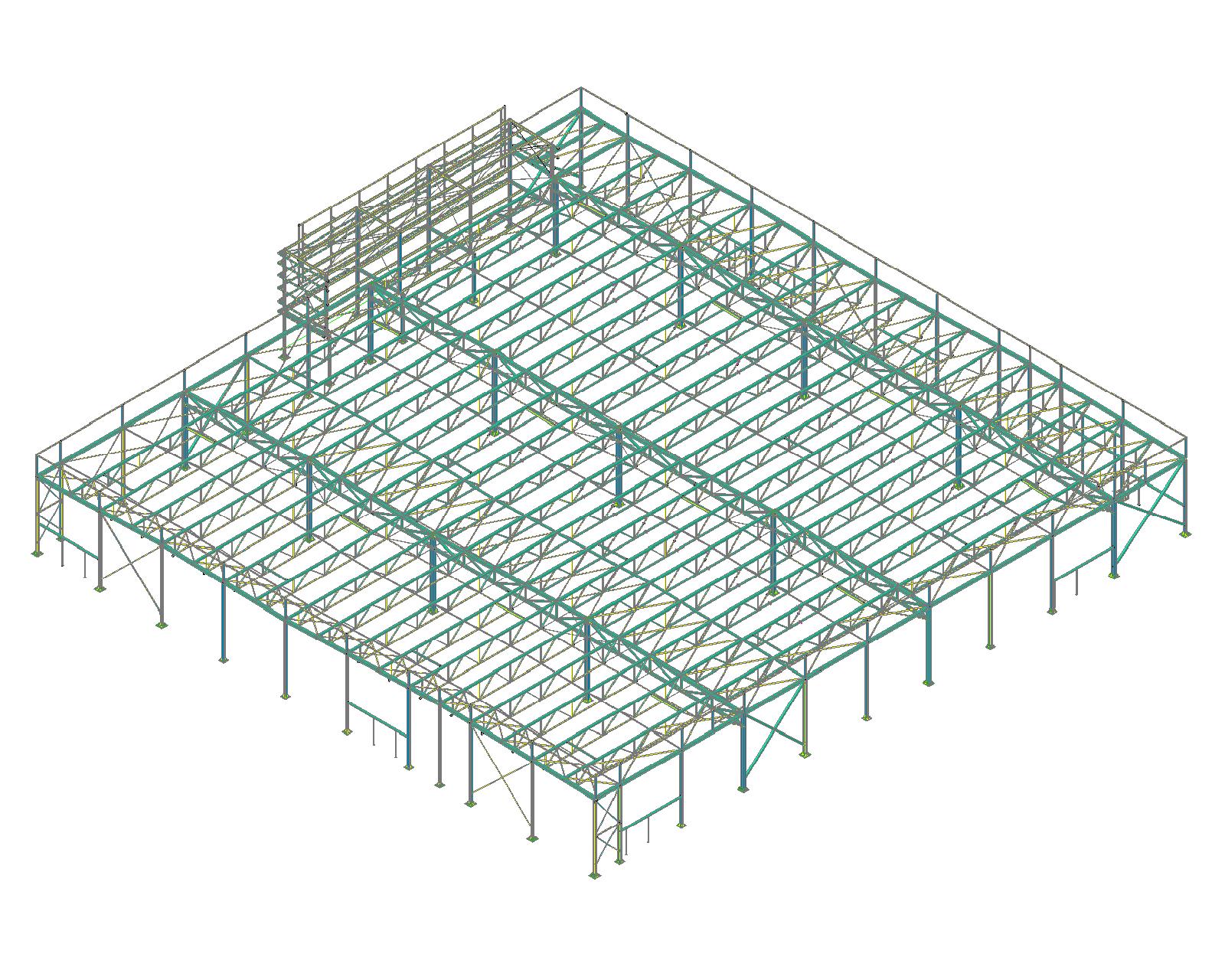 Projekt konstrukcji budowlanej 3D
